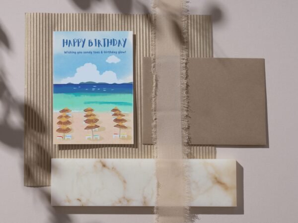 Travel Birthday Cards Pack – Night, Beach, Monuments – Printable 5x7" Cards | Digital Download | Adventure Birthday Postcards - Image 6