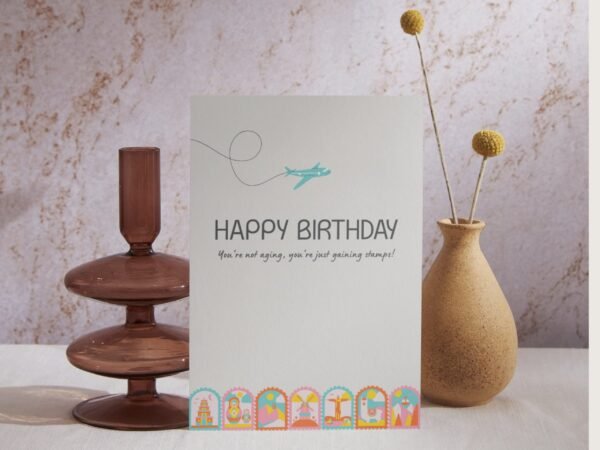 Travel Birthday Cards Pack – Sunset, Nature, Airplane, Tropical – 5 Printable 5x7" Cards | Digital Download for Adventure Lovers - Image 7