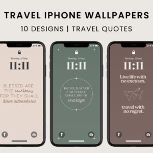 iPhone Wallpapers Pack – 10 Aesthetic Backgrounds | Digital Download | Minimalist & Travel-Inspired Phone Wallpapers