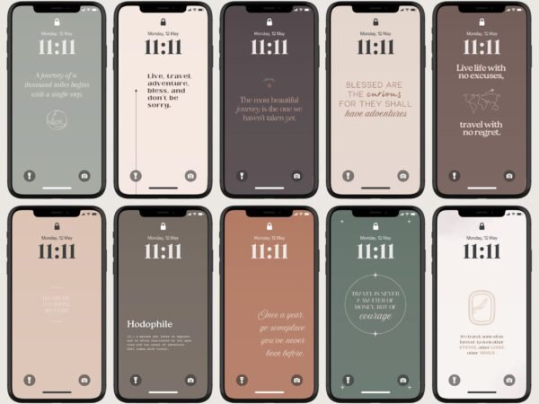 iPhone Wallpapers Pack – 10 Aesthetic Backgrounds | Digital Download | Minimalist & Travel-Inspired Phone Wallpapers - Image 2